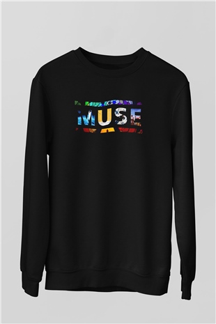 Muse Siyah Unisex Sweatshirt