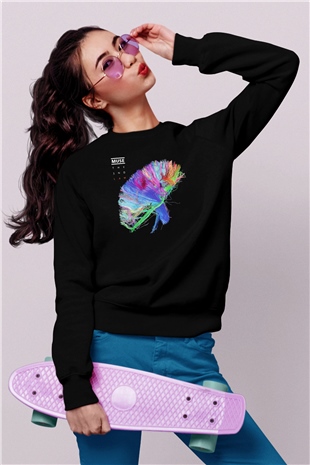 Muse Siyah Unisex Sweatshirt