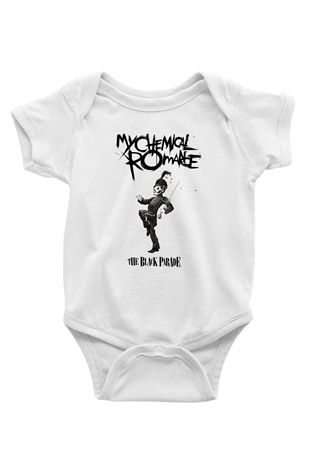 My Chemical Romance Baskılı Beyaz Unisex Bebek Body - Zıbın