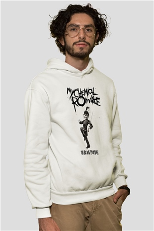 My Chemical Romance Beyaz Unisex Kapşonlu Sweatshirt