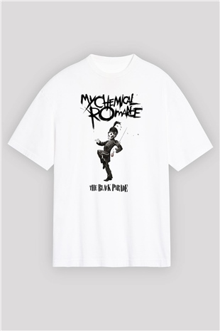 My Chemical Romance Beyaz Unisex Oversize Tişört T-Shirt