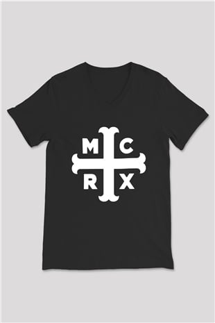 My Chemical Romance Siyah Unisex V Yaka Tişört T-Shirt