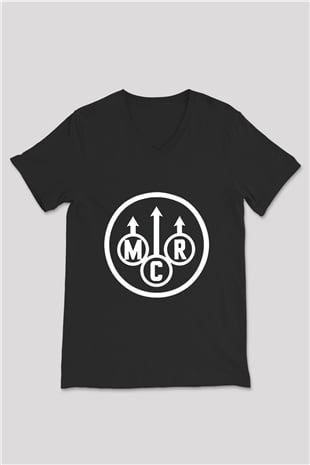 My Chemical Romance Siyah Unisex V Yaka Tişört T-Shirt