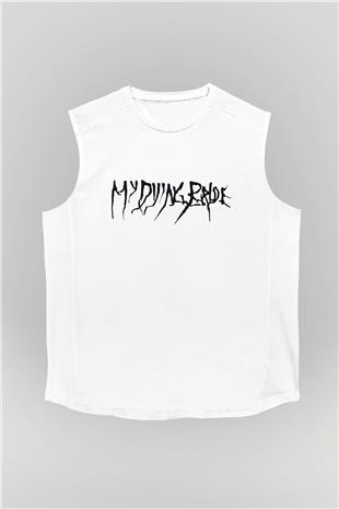 My Dying Bride Baskılı Beyaz Unisex Kolsuz Tişört - Tshirt