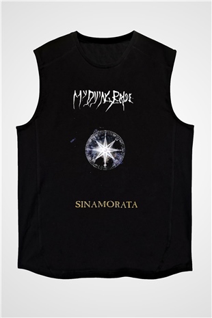 My Dying Bride Baskılı Unisex Siyah Kolsuz Tişört - Tshirt