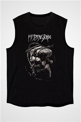 My Dying Bride Baskılı Unisex Siyah Kolsuz Tişört - Tshirt