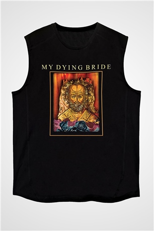 My Dying Bride Baskılı Unisex Siyah Kolsuz Tişört - Tshirt