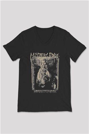 My Dying Bride Baskılı Unisex Siyah V Yaka Tişört - Tshirt