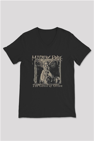 My Dying Bride Baskılı Unisex Siyah V Yaka Tişört - Tshirt