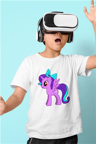 My Little Pony Baskılı Beyaz Unisex Çocuk Tişört