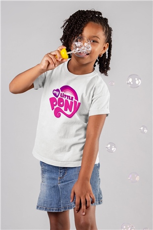 My Little Pony Baskılı Beyaz Unisex Çocuk Tişört