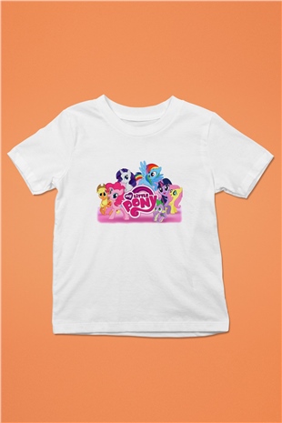 My Little Pony Baskılı Beyaz Unisex Çocuk Tişört