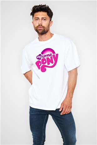 My Little Pony Beyaz Unisex Oversize Tişört