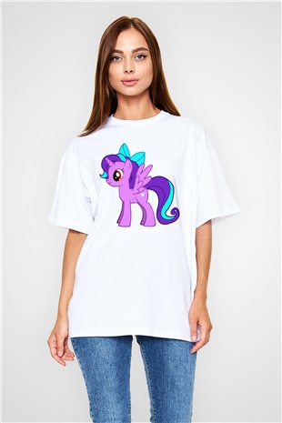 My Little Pony Beyaz Unisex Oversize Tişört