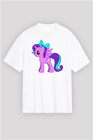 My Little Pony Beyaz Unisex Oversize Tişört
