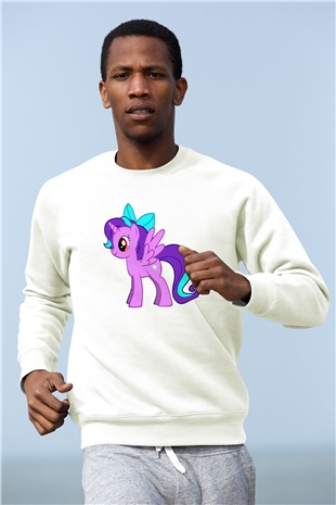 My Little Pony Beyaz Unisex Sweatshirt