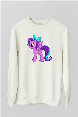 My Little Pony Beyaz Unisex Sweatshirt