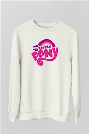 My Little Pony Beyaz Unisex Sweatshirt