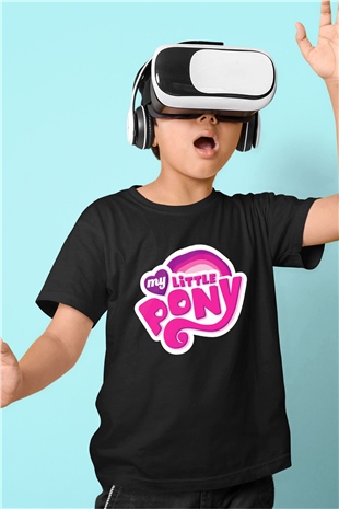 My Little Pony Siyah Unisex  Çocuk Tişört