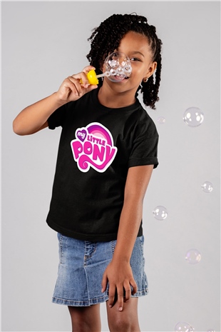 My Little Pony Siyah Unisex  Çocuk Tişört