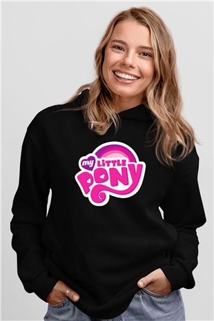 My Little Pony Siyah Unisex Hoodie
