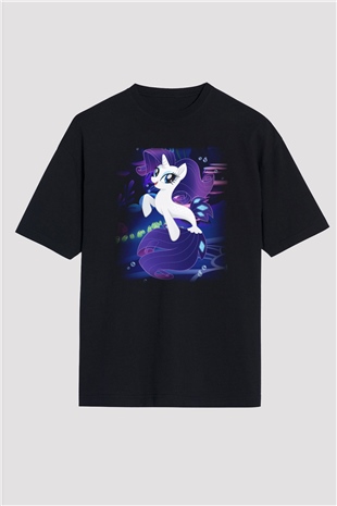 My Little Pony Siyah Unisex Oversize Tişört