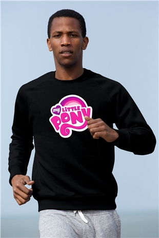 My Little Pony Siyah Unisex  Sweatshirt