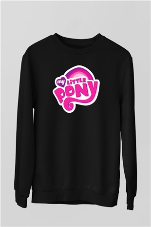 My Little Pony Siyah Unisex  Sweatshirt