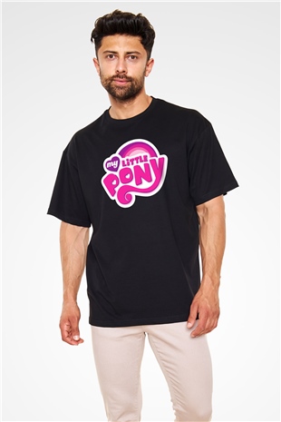My Little Pony Siyah Oversize Tişört