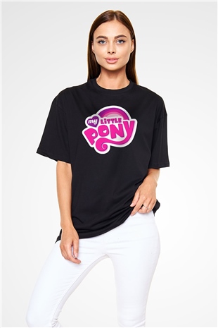 My Little Pony Siyah Oversize Tişört