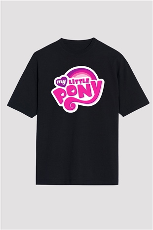 My Little Pony Siyah Oversize Tişört