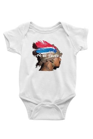 N.E.R.D Beyaz Bebek Body - Zıbın