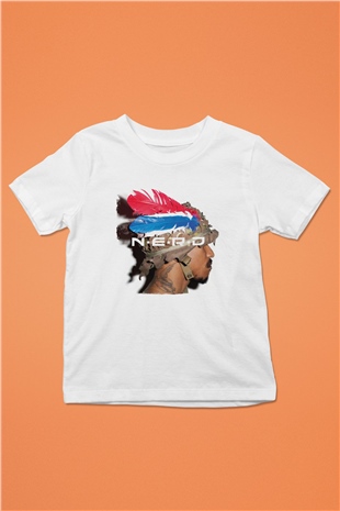 N.E.R.D Beyaz Unisex Çocuk Tişört