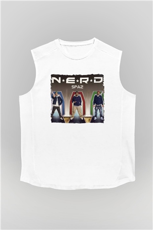 N.E.R.D Beyaz Unisex Kolsuz Tişört