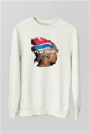 N.E.R.D Beyaz Unisex Sweatshirt
