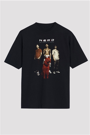 N.E.R.D Siyah Oversize Tişört Oversize T-shirt - TişörtFabrikası