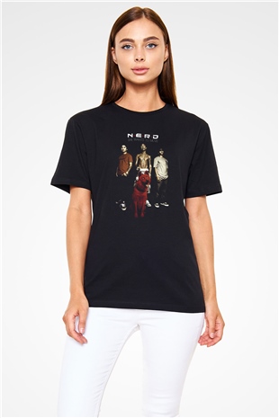 N.E.R.D Siyah Unisex Tişört T-Shirt - TişörtFabrikası