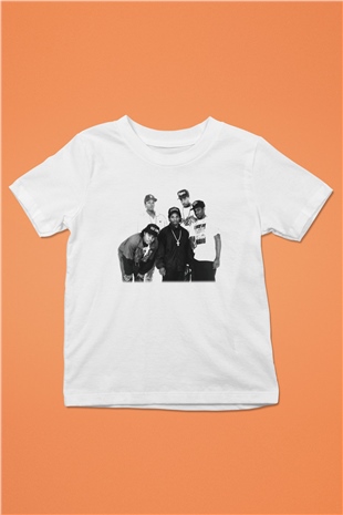 N.W.A Baskılı Beyaz Unisex Çocuk Tişört