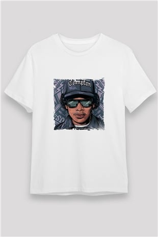 N.W.A Baskılı Unisex Beyaz Tişört