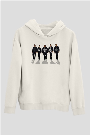 N.W.A Beyaz Unisex Kapüşonlu Sweatshirt
