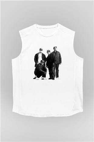 N.W.A Beyaz Unisex Kolsuz Tişört
