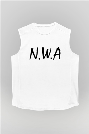 N.W.A Beyaz Unisex Kolsuz Tişört