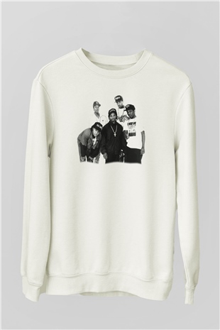 N.W.A Beyaz Unisex Sweatshirt