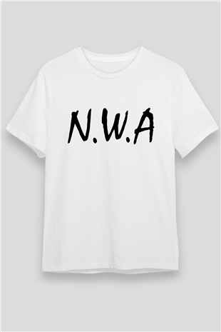 N.W.A Beyaz Unisex Tişört T-Shirt - TişörtFabrikası