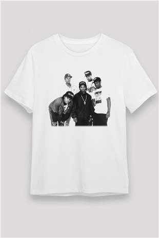 N.W.A Beyaz Unisex Tişört T-Shirt - TişörtFabrikası