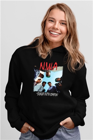 N.W.A Siyah Unisex Hoodie