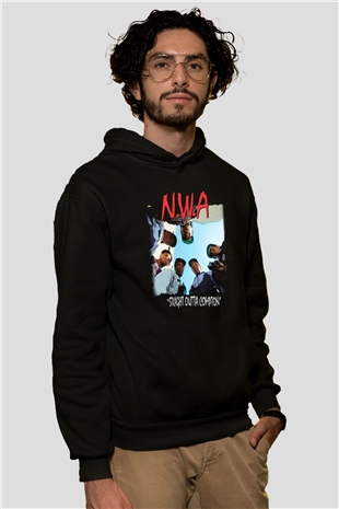 N.W.A Siyah Unisex Hoodie