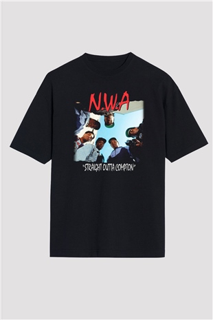 N.W.A Siyah Unisex Oversize Tişört T-Shirt