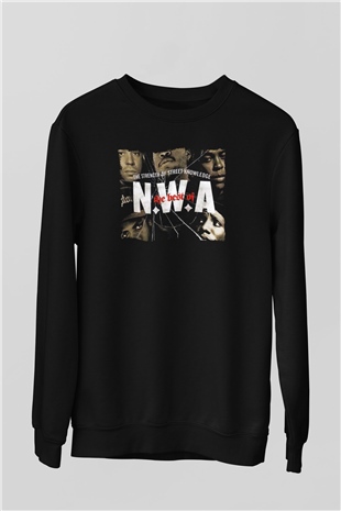 N.W.A Siyah Unisex Sweatshirt