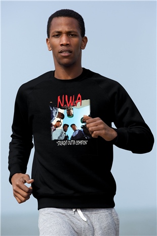 N.W.A Siyah Unisex Sweatshirt